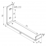 Консоль декоративна Геркулес L=215х110 чорний